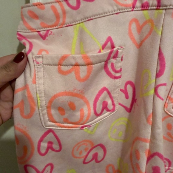 Derek Heart Overalls Romper Girl Neon size 10 - Picture 2 of 8